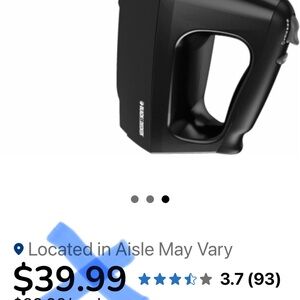 Black & Decker Black Hand Mixer